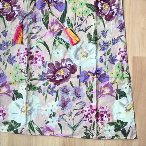 Anthro x Debbie Katz Elodie Dress Beach Coverup Floral Print Tunic - Picture 8 of 16